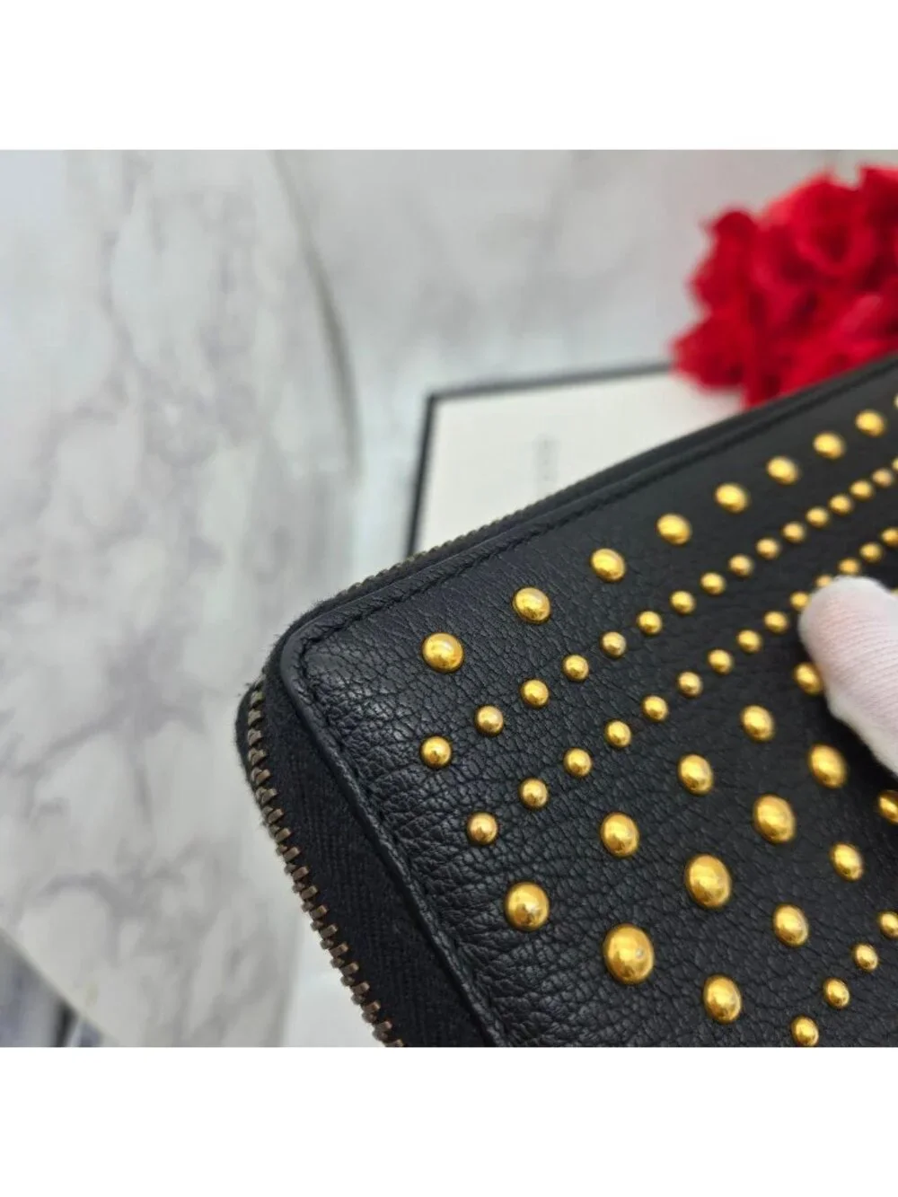 Gucci Wallet Animalier Taiga Studs - Picture 7 of 15